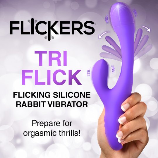 Tri Flick Silicone Flicking Rabbit Vibrator