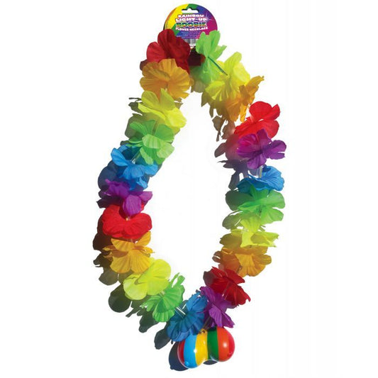 Rainbow Light Up Flower Boobie Necklace