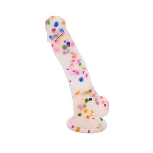 Cock-A-Palooza Confetti Silicone Suction Dildo