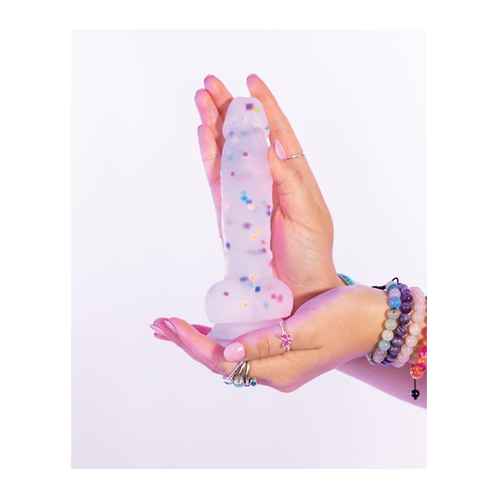 Cock-A-Palooza Confetti Silicone Suction Dildo