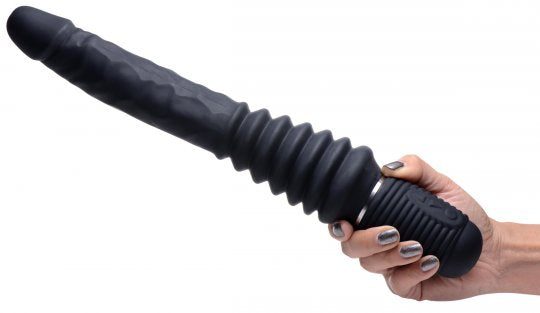 10X Silicone Vibrating and Thrusting Dildo